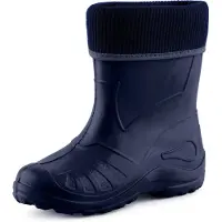 Ladeheid Kinder Mädchen Jungen Federleichte Eva Thermo Gummistiefel Gefüttert KL058 (Dunkelblau, 24)