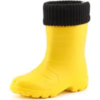 Ladeheid Kinder Mädchen Jungen federleichte Eva Thermo Gummistiefel gefüttert LA845KIDS (Gelb1/Schwarz, 30 EU)