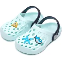 Ladeheid Clogs Kinder Schuhe für Mädchen und Jungen leichte Gartenclogs Gartenschuhe Kinder LA-CA-15 (Hellblau, 30/31 EU)