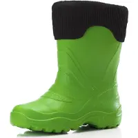Ladeheid Kinder Mädchen Jungen federleichte Eva Thermo Gummistiefel gefüttert LA-861 (Grün375c/Schwarz, 28/29)