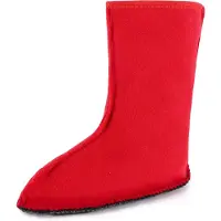 Ladeheid Kinder Mädchen Jungen Wärmende Stiefelsocken Innenschuh für Gummistiefel LA-CA-10 LA-CA-11 (Rot, 30/31 EU)