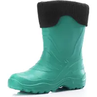 Ladeheid Kinder Mädchen Jungen federleichte Eva Thermo Gummistiefel gefüttert LA-861 (Türkis/Schwarz, 26/27)