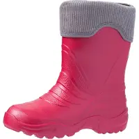 Ladeheid Kinder Mädchen Jungen federleichte Eva Thermo Gummistiefel gefüttert LA-861 (Fuchsia212/Grau, 24/25)