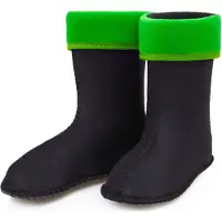 Ladeheid Kinder Mädchen Jungen Wärmende Stiefelsocken für Gummistiefel Innenschuh für Modell LA-KL-EVA-Kids und KL050, KL045 (Grün, 24 EU)