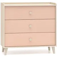 Feldmann-Wohnen Kommode Schubladenkommode Mevel 90x40x85cm Farbe wählbar,Wüstensand / Millennial Pink