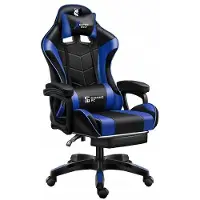 Ekspand | Gamingstuhl - Blau - Höhenverstellbar - Drehbar - Inklusive Gratiszubehör