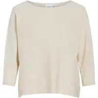 Vila "VIMALU BOATNECK 3/4 SLEEVE KNIT TOP-NOOS" Materialmix, loose fit