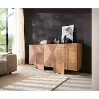 DELIFE Sideboard Naxxar 180 cm Akazie Natur 5 Türen