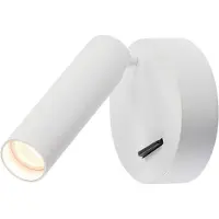 SLV 152341 KARPO 30 Single Spot Wand- u. Deckenleuchte rund weiss 7,5W LED 3000K mit Schalter