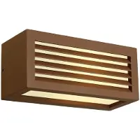 SLV 232497 BOX-L, Outdoor Wandleuchte, TC-(D,H,T,Q)SE, IP44, eckig, rost, max. 18 W
