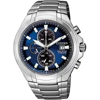 Citizen CA0700-86L Chronograph Uhr Herrenuhr Titan Chrono Datum Silber