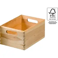 Kesper 69400, Aufbewahrungsbox, Holz, Rechteckig, Pinienwald, Einfarbig, Forest Stewardship Council (FSC)