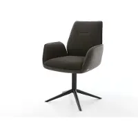 DELIFE Drehstuhl Zoa-Flex Materialmix Schwarz Fußkreuz Schwarz 360° drehbar Wippfunktion Taschenfederkern
