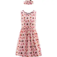 Happy girls Sommerkleid "Mädchenkleid", Mädchen, Gr. 104, EURO-Größen, rosa (powder pink), Stoff, 100% Baumwolle, normal, Kleider Sommerkleid
