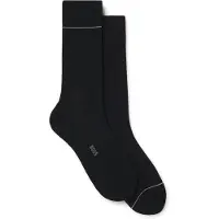 BOSS Zweierpack gerippte Socken mit Signature-Streifen-Details Grösse 43-46