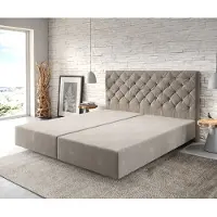 DELIFE Boxspringgestell Dream-Great 180x200 cm Mikrofaser Beige