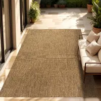 Paco Home In- & Outdoor Teppich Flachgewebe einfarbig modern wetterfest für Terrasse Küche 240x340 cm