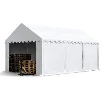 Sonstiges TOOLPORT Lagerzelt 4x6 m Zelthalle Unterstand Weidezelt PVC Plane 700 N wasserdicht in weiß