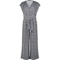 Betty Barclay Jumpsuit "Jumpsuit mit Eingrifftaschen", Damen, Gr. 42, EURO, blau (dunkelblau, weiß), Obermaterial: 95% Polyester PES. 5% Elasthan EL., Overalls Jumpsuit