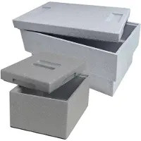 Saarpor Climapor 2er Set Styropor Thermobox 32 L und 9,2 L - 2 Boxen