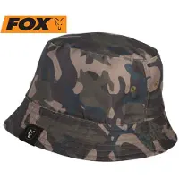 FOX Khaki/Camo reverse bucket hat - Hut für Karpfenangler
