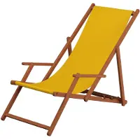 Erst-Holz Gartenliege gelb Liegestuhl klappbare Sonnenliege Deckchair Strandstuhl Gartenmöbel 10-302