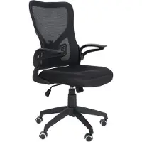 CLP Bürostuhl Hudson I Ergonomischer Chefsessel Mit Lendenwirbelstütze I Drehstuhl Mit Fußkreuz Und Armlehnen I 120 kg Belastbar, Farbe: schwarz