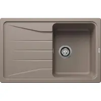 BLANCO SONA 45 S, SILGRANIT, tartufo, ohne Ablauffernbedienung, reversibel, 450 mm Untermaß, Aufsatzwanne, Rechteckig, Silgranit, Braun, 1 Becken, Tartufo