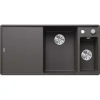 BLANCO Granitspüle "AXIA III 6 S-F" 1 Stk. tlg. inklusive gratis Glasschneidebrett und Edelstahl-Schale