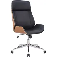 CLP Bürostuhl ergonomisch mit Armlehne Varel, Schreibtischstuhl mit modern drehbar und höhenverstellbar Gestell, Rückenlehne kippbar, Farbe: natur/schwarz