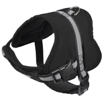 Love Story Hundegeschirr, regulierbar, 33-45 cm, schwarz