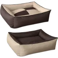 BedDog 2in1 Hundebett,(XXL) ca. 120x85x23cm,MELANGE (beige/braun)