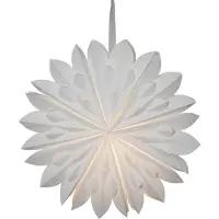 Star Trading Papierstern Clipp weiß Papier mit Nachbildung ca 60cm ohne Leuchtmittel 501-87