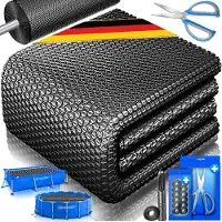 Kesser Pool Solarfolie 400µm zuschneidbar, für Wassererwärmung, inkl. Schere, Lochzange & Ösen