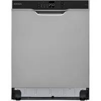 Telefunken Geschirrspüler Unterbau 60 cm, Spülmaschine Silber, 12 Maßgedecke, 6 Programme, AquaStop, 45 dB, GEU6012DI