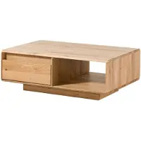 G + K MASSIVMOEBEL24 Couchtisch Wildeiche 110x70x40 natur geölt CARDIFF #160