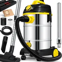 MASKO Industriestaubsauger Nass-Trockensauger Edelstahl, max. 1800W