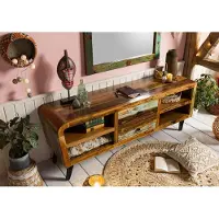 MASSIVMOEBEL24.DE MASSIVMOEBEL24 TV-Board Altholz 170x45x65 mehrfarbig lackiert SIXTIES #117