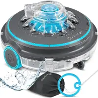 Kesser Poolroboter Poolreiniger Akku Aqua-9000 inkl. Transporttasche Pool Roboter für bis 80m² Pools, Li-Ion Akku max. 75 min, Kabellos Poolsauger Bodenreinigung Vollautomatisch Bodensauger
