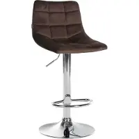 CLP Barhocker Jerry Samt Braun/Chrom