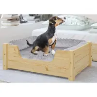 Polen Gemütliches Tierbett für Katzen und Hunde 60x40 Kiefer natur V-30.32-K-60x40