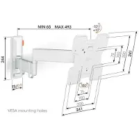 Vogel's TV-Wandhalterungen 3832431 Weiß