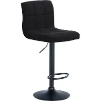 CLP Barhocker Calma Stoff Schwarz/Schwarz