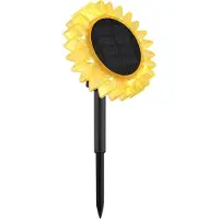 Globo LED-Solarleuchte 33598 Sonnenblume Ø 13 cm, gelb, Kunststoff
