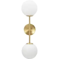 Mauro Ferretti Wandleuchte Glamy doppelt E14 15x21x55 cm gold weiß