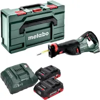 Metabo SSEP 18 LT Akku Säbelsäge 18 V 32 mm + 2x LiHD Akku 4,0 Ah + Ladegerät + Metabox