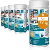 Höfer Chemie 12x1 kg BAYZID 2-Phasen-Multitabs 200g 6in1 zu Schnellchlorung und Langzeitpflege
