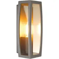 SLV 230655 MERIDIAN BOX, Outdoor Wandleuchte, TC-(D,H,T,Q)SE, anthrazit, max. 25 W, klarer Kunststoff