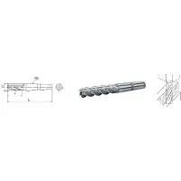 Elmag HSS Co5-Schaftfräser mit Morsekegel DIN 845, Ø 18,0mm, MK 2 (lang)