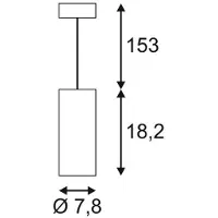 SLV LED Hängelampe Supros Mini 750 Shuttle weiß